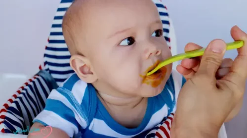 طعام الرضيع في الشهر الثامن