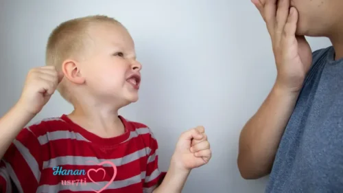 A stubborn and aggressive child 